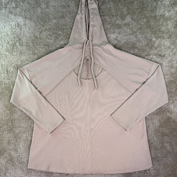 white birch Tops - White Birch Hoodie Womens Top Size 1X Beige Knit E552